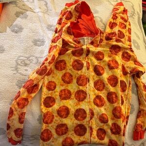 Faded Glory Pizza Print Hooded Onesie